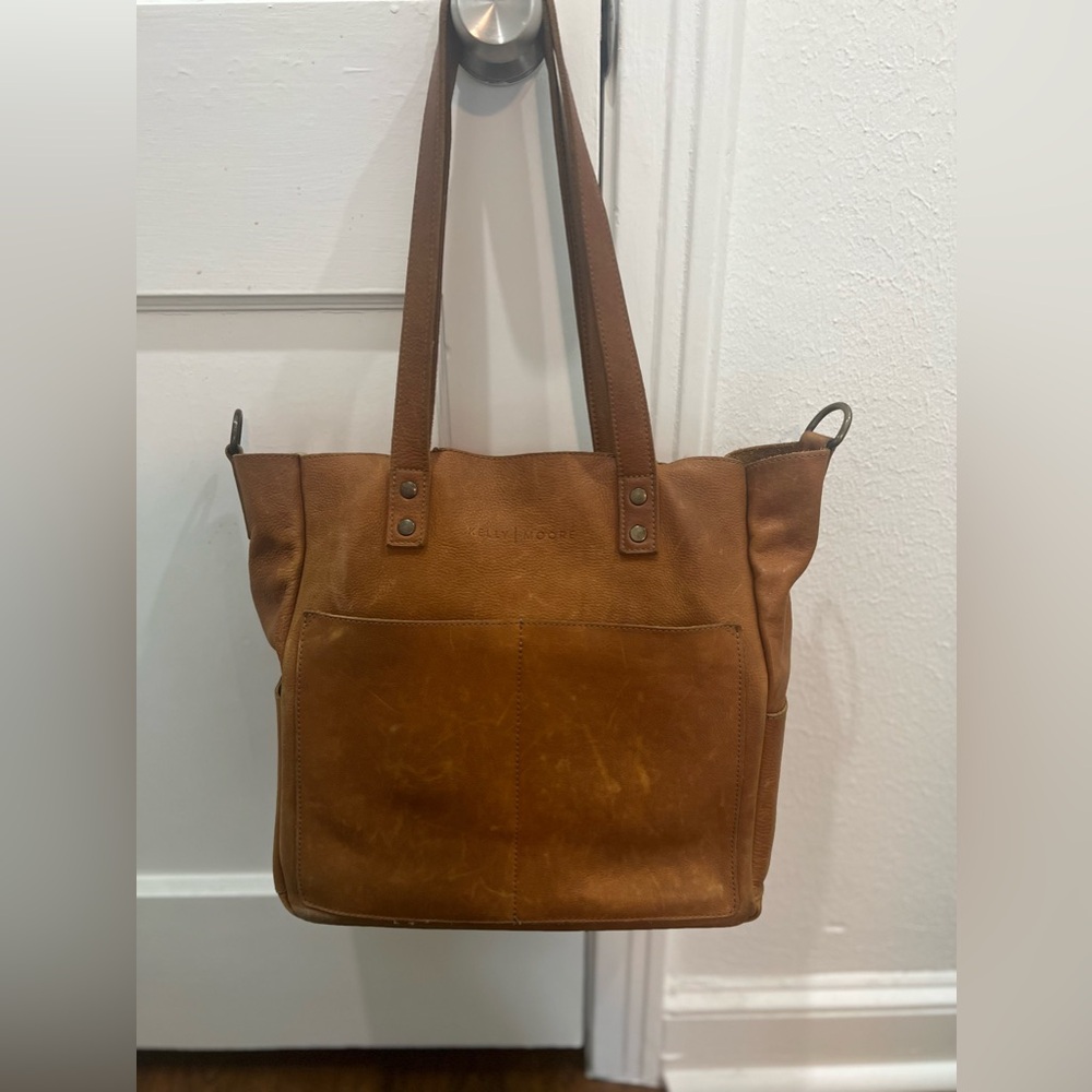Kelly Moore Brown Leather Tote Bag